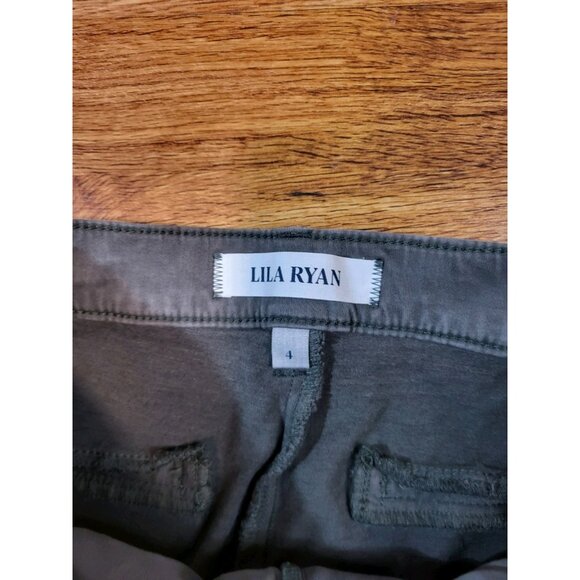Lila Ryan Size 4 Cici Gray Straight Leg Pants - Picture 3 of 5